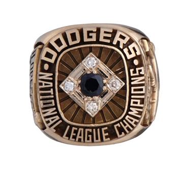 Davey Lopes 1977 L.A. Dodgers National League Championship Ring (Lopes LOA)